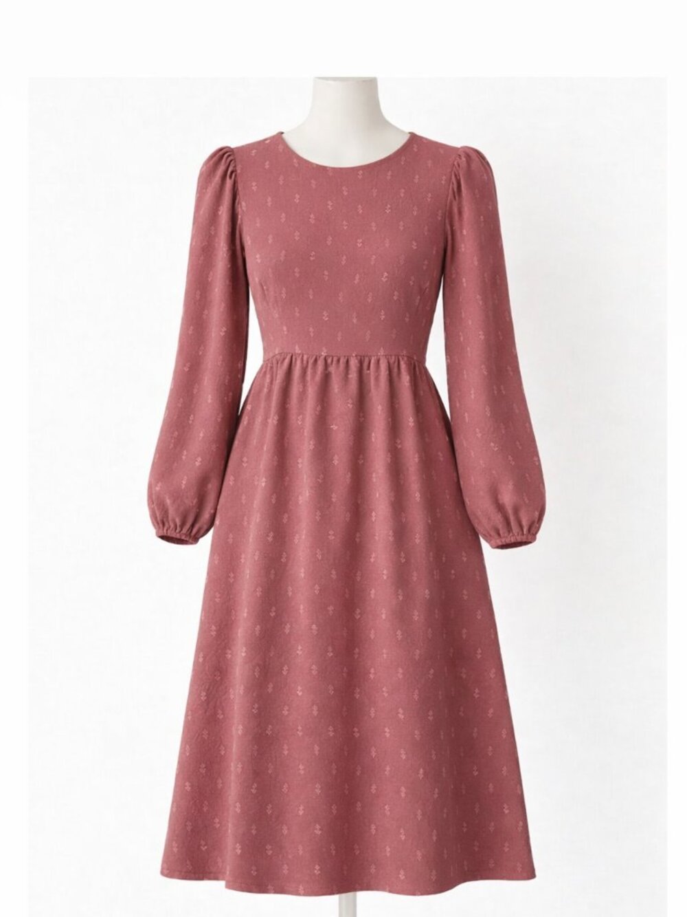 Melrose & Market Dress with Bishop Sleeves Size Small Rose/Mauve EUC